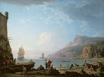 Morgonscen i en vik, 1752
